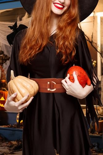 TeeYee Women's Leather Belts for Jeans Pants Fashion Gold Buckle Ladies Dress Belt2