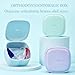 KICPUK Denture Bath Case, Orthodontic Dental Case, Denture Soaking Holder, Teeth Aligner Case, Night Guard Case Container Storage Holder(Pink)