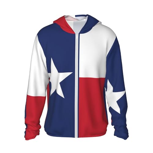 Texas State Flag UPF 50+ Sun Protection Hoodie Mens Women Long Sleeve Sun Hoodie Full Zip Sun Protection