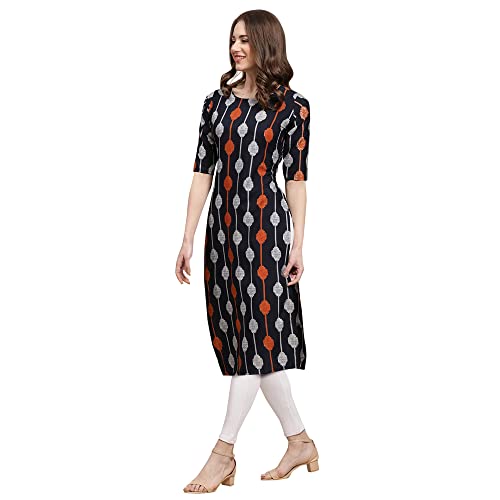 Image of Pinkmint Women's Crepe Digital Print Straight Kurta