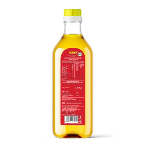 Image of Sano Extra Light Olive Oil 1 Litre | Product of Spain | Ideal for All Indian and Western Cuisines | Perfect for Cooking, Frying, Roasting, Grilling, and Baking | Versatile and Smart Cooking Oil