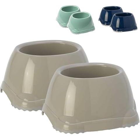 Grey Spaniel Non-Slip Dog Bowl Set Cover