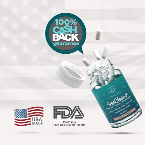 VeeFresh - VeeCleanse Boric Acid Vaginal Suppositories - Vaginal pH Balance Suppositories - Vaginal Odor Control - Feel Fresh, Feminine and Confident - Image 8