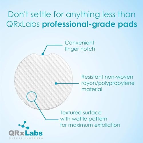 Qrxlabs P-GLYC20P-50 Glycolic Acid 20% Resurfacing Pads For Face & Body With Vitamins B5, C & E, Green Tea, Calendula, Allantoin - Exfoliates Surface Skin And Reduces Fine Lines And Wrinkles - Peel Pads thumb #5