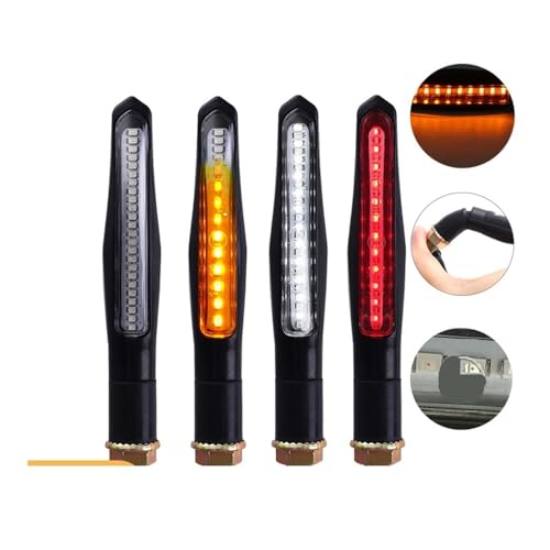 Clignotants LED moto anti-hyperflash avec relais et feux stop intégrés
