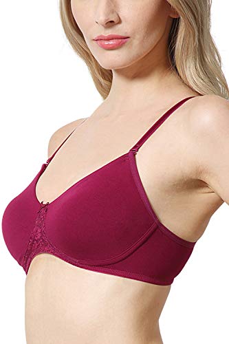 Image of Van Heusen Women's Everyday Cotton Bra|Medium Coverage|Non Padded|Non Wired|Seamless Moulded Cups|Anti Bacterial Tech| Keeps you Fresh|Sweat Absorbent|No Slip Soft Straps|Detachable Straps|Style 11001