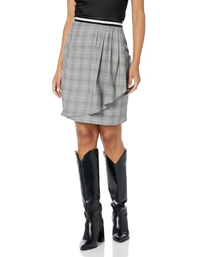 Slate & Willow Rent the Runway Pre-Loved Grey Plaid Wrap Skirt