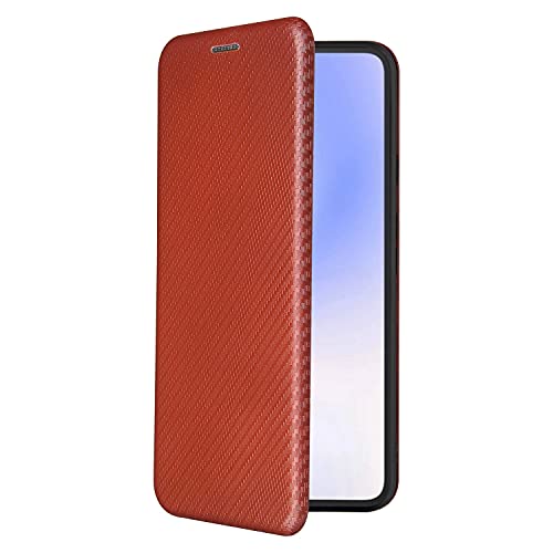 Coque Pixel 5A en fibre de carbone et cuir PU élégant marron