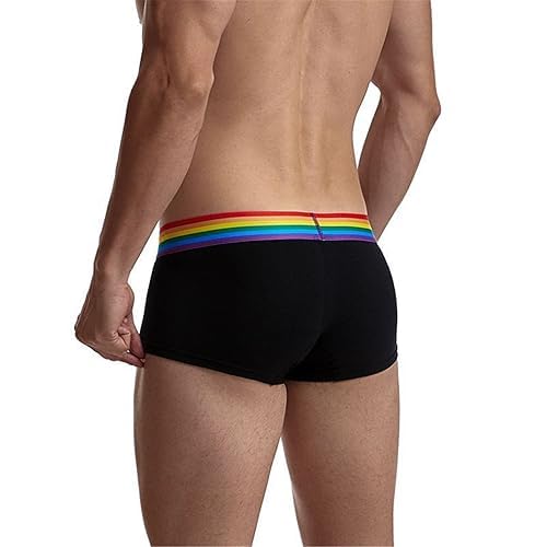 Men's Underwear Boxer Briefs Rainbow Wide Belt Men Comfortable underpants Mens Sport Underwear3