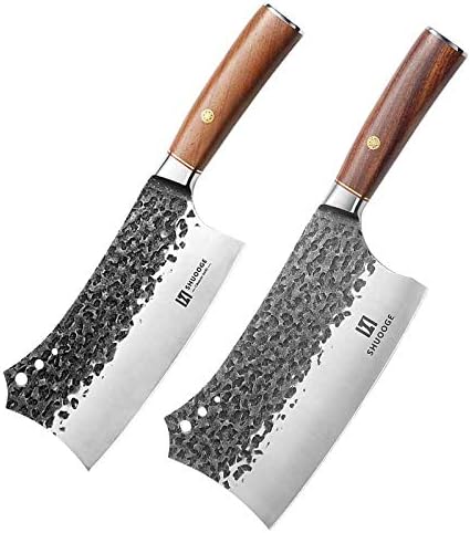 CRIVERS Cleaver Knife,Meat Cleaver, 5Cr15Mov Slicing Knife 7 inch Chinese Kitchen Knife Meat Fish Vegetables Chef Knives Super Sharp Blade Rosewood