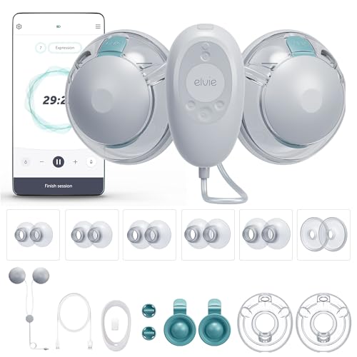 Elvie Stride 2 Hospital-Grade, App-Controlled Double Breast Pump - Hands-Free, Wearable, Ultra-Quiet & Electric with 10-Settings & Rechargeable