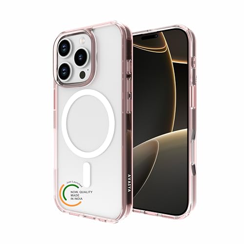 Image of for iPhone Case 16 Pro with Mag-Safe, [Anti-Yellowing Technology] [Military Grade Drop Protection] Shockproof Slim Hybrid Phone Case for iPhone 16 Pro - Crystal Pink