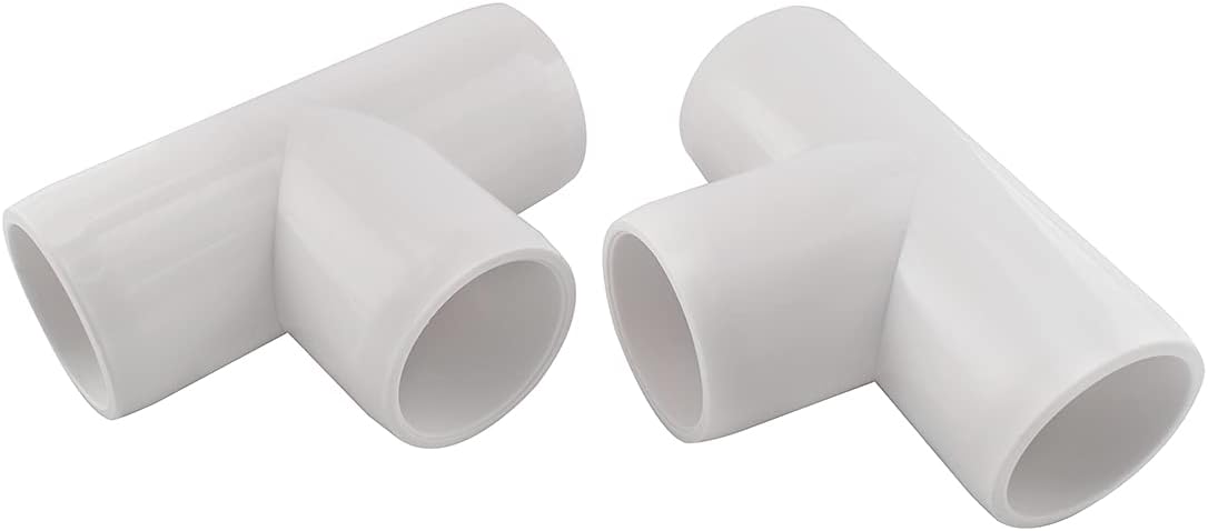 1 Inch 3 Way PVC Tee Elbow Fitting Furniture Build Grade SCH40 Pipe Connector for Greenhouse Shed/Garden Support Structure/Storage Frame [Pack of 6]