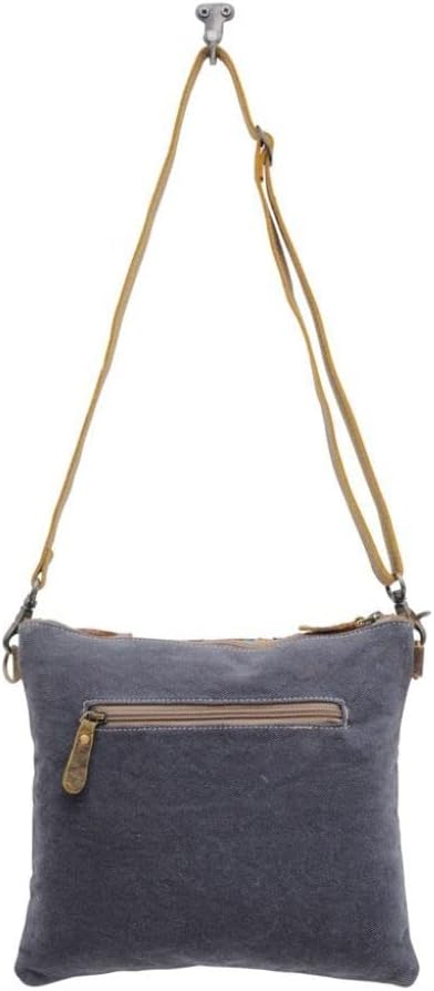 Myra Bag Western Leather Crossbody Bag for Women - Upcycled Canvas Shoulder Bag Vanessia Lirio - Image 7