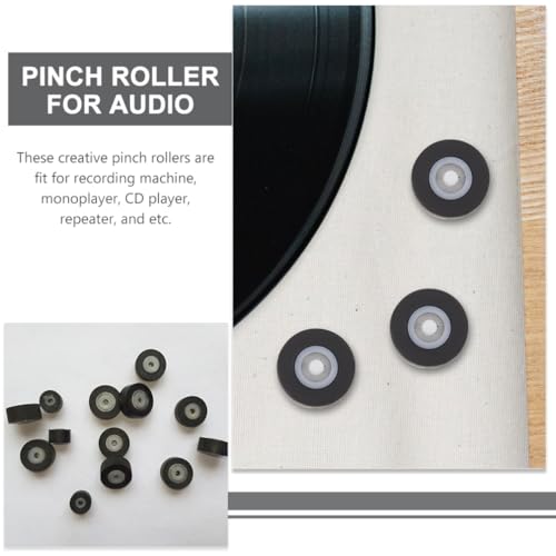 2pcs Cassette Deck Pinch Roller Recorder Pinch Roller Pinch Roller for Repair Pinch Roller for Recorder Audio Parts Pinch Roller for Radio Tape Magnetic Tape Stereo Plastic Bearing