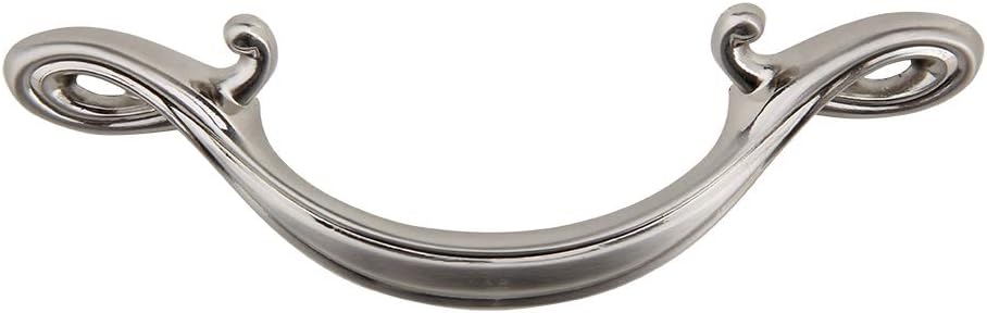 Silverline 10 Pack Cabinet Curved Arch Handle - Satin Nickel, 4" (102mm) Hole Centers Drawer Pull Kitchen Furniture Dresser Cupboard Hardware