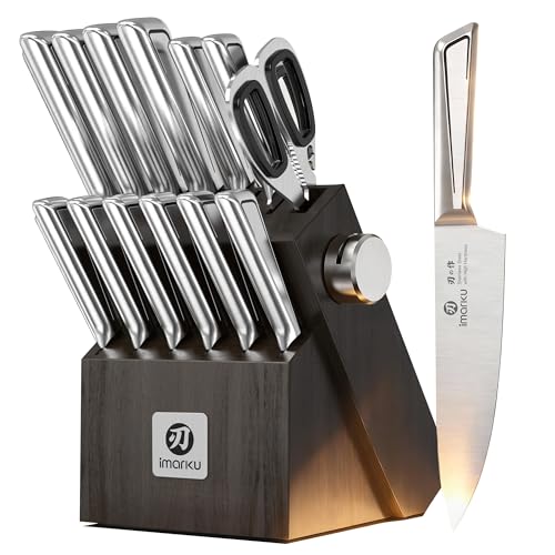 imarku Japanese Knife Set with Block