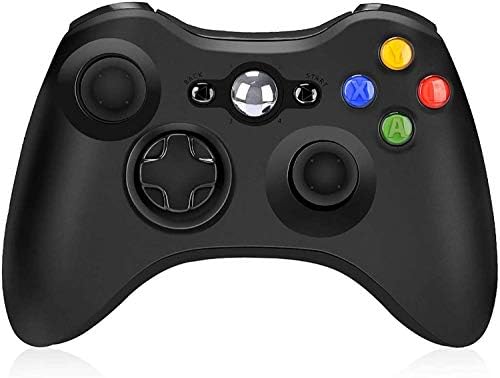 Wireless Controller for Xbox 360, Wireless Controller Remote 2.4GHz Game Controller Gamepad Joystick for Xbox/Slim 360 PC Windows 7/8/10 (Black) Wireless Controller for Xbox 360, Wireless Controller Remote 2.4GHz Game Controller Gamepad Joystick for Xbox/Slim 360 PC Windows 7/8/10 (Black)