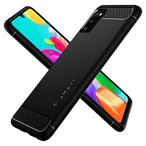 Image of Spigen Rugged Armor for Samsung Galaxy A41 Case, Galaxy A41 Back Cover - TPU｜Matte Black