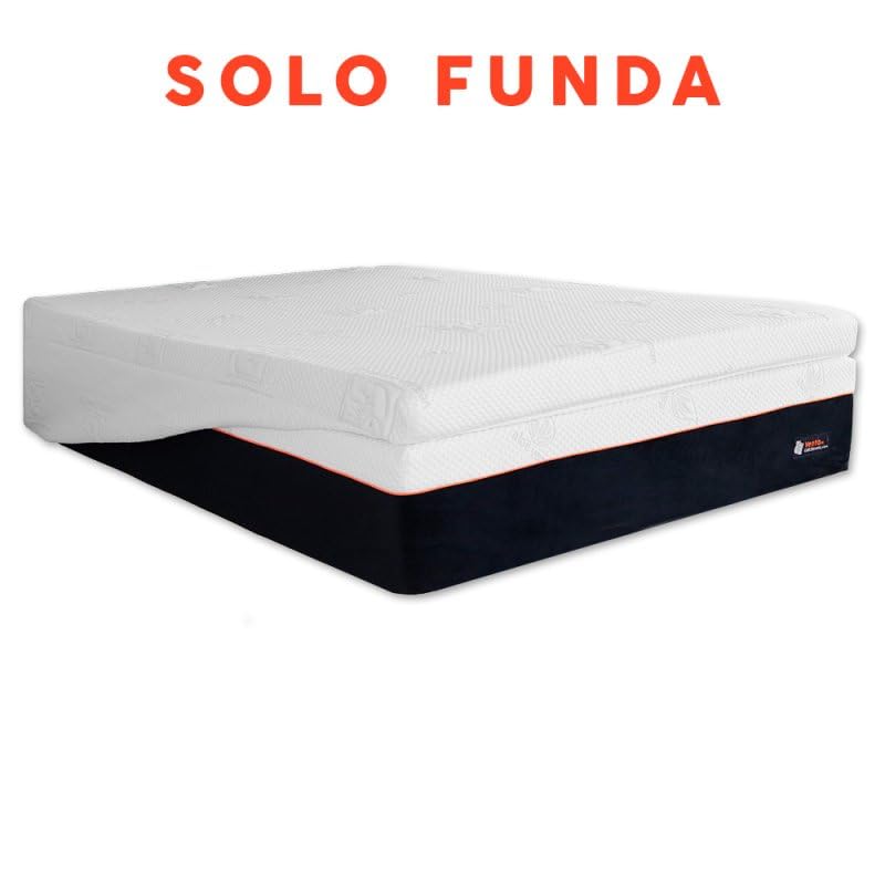 Ventadecolchones - Funda para Topper Sobrecolchón Viscoelástico | Apto para 5 cm de Grosor | Medida de 90 x 190 cm | Solo Funda