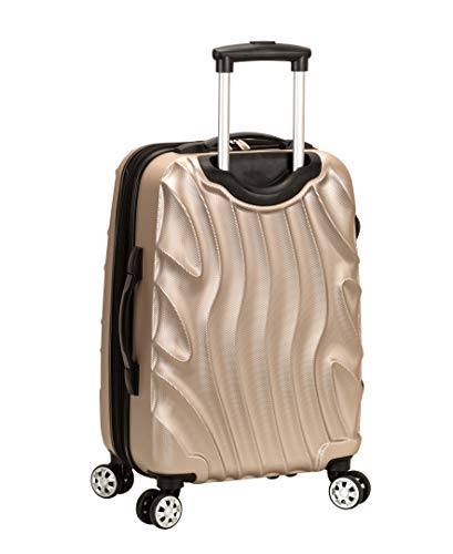 Image of Rockland Melbourne Hardside Expandable Spinner Wheel Luggage, Carry-On 20 inch, Goldwave
