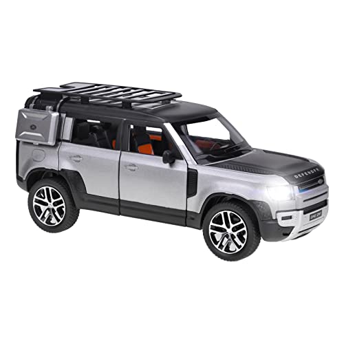 1/24 Diecast Model Car Pullback Vehicle Toy Collection For Land Rover New Defender 110, Kids Gift, With Sound And Light #TOP6
