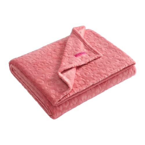 Image of Betsey Johnson - Reversible Plush Throw 50x70, Blanket for Bed or Couch | Soft Plush Fabric, Cozy Warmth, Leopard Print Design, 50x70 Size, Machine Washable