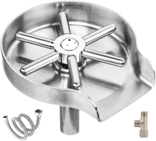 DancJulieステンレス製高圧洗浄機、自動ガラス洗浄機、水道接続、雑巾洗浄機、高圧自動スプレー洗浄機、ガラスリンサー、家庭用キッチンシンク用、360度リンス、キッチンシンクアクセサリー、バー、ティーショップ、コーヒーショップでの商業利用 (カップフッシ