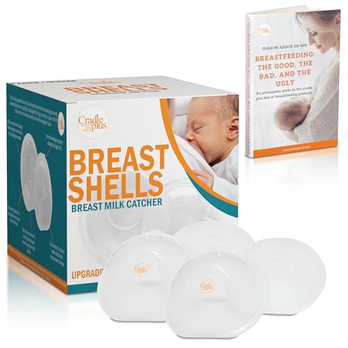 Image of Breast Milk Catcher for Breastfeeding - Pack of 4 I Breast Shells Milk Collector for Breastmilk with Vent Plugs to Prevent Leaks I Breastfeeding Essentials