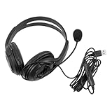 jojofuny ヘッド マイク付き ステレオ ゲーミング 音声明瞭 ノイズ低減 コンピューター用 有線イヤホン 通気性イヤーパッド 長快適使用