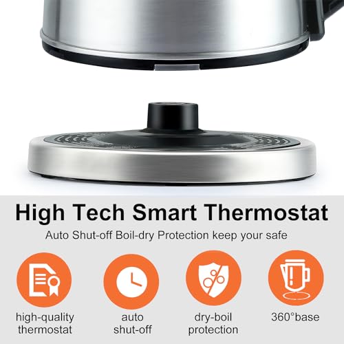 Tetera eléctrica de acero inoxidable 2 L WOOLALA miniatura 4