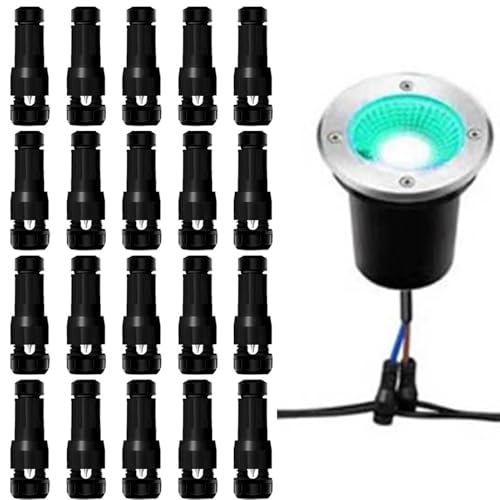 Low Voltage Cable - Garden Lighting Connectors, Non-Stripping Lighting Connection Replacement, 20/40pcs Waterproof Quick Joint, Outdoor Wire Fixing | Cable Connectors for Patios Roads Yards Lawns