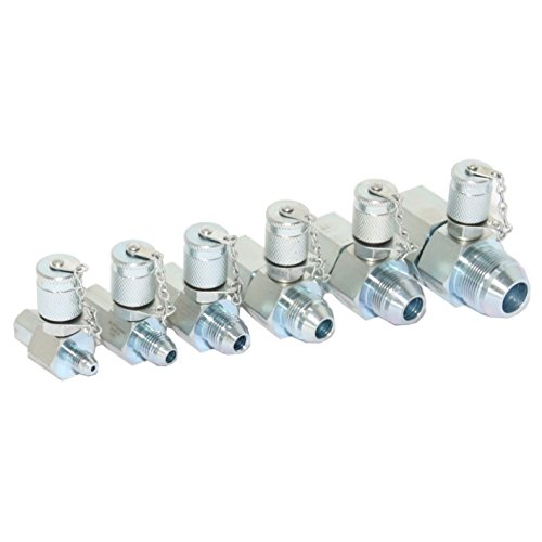 XZT KOM 6PACK Japanese JIS30 Hydraulic Swivel Run tees,hydrulic tee Connector,Tester Coupling Set for Hydraulic System, Excavator Construction Machinery