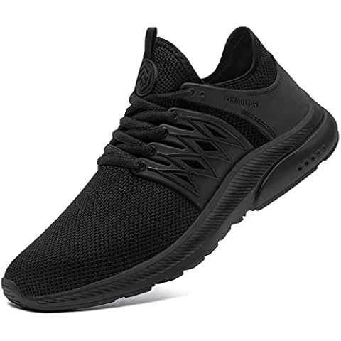DYKHMILY Safety Trainers Steel Toe Cap Trainers Men Women Puncture Proof Lightweight Work Trainers Comfortable Breathable Safety Shoes Non Slip (Black,10.5 UK) Cover