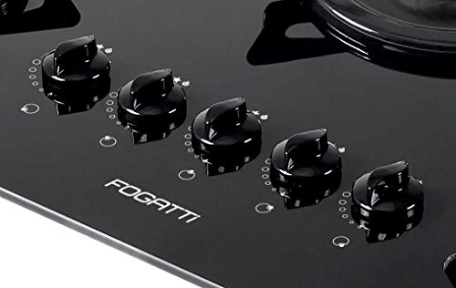 Coifa Parede 80cm + Cooktop V500x + Forno Embutir F450 Black - Fogatti 220V