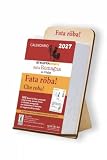Calendario STRAPPAPENSIERI della Romagna " Fata Roba " frasi proverbi in dialetto Romagnolo con supporto in legno.