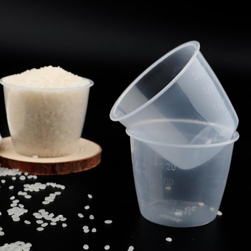 Set de 10 vasos medidores de arroz transparentes 160 ml miniatura 6
