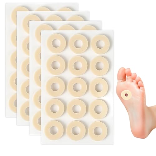 60PCS Corn plasters Corn plasters for Toes Corn Pads Soft Latex Foam Self Adhesive Callus Anti Friction Corn Pads Reduce Foot and Heel Pain Callus Cushions Toe Pad Bunion Plasters