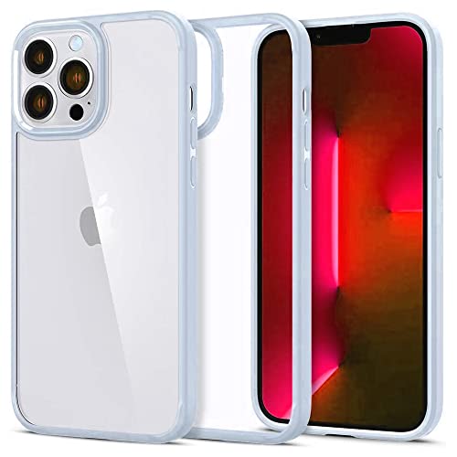 UNIGEN® Back Case Cover for iPhone 13 Clear Acrylic Hard Back Soft TPU Bumper Hybrid Phone with Camera Protection | TPU + Polycarbonate with Metal Button | White- Best and cheap mobile covers in India