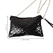 LUOEM Glitter Handbag Purse Shoulder Bag Sequin Evening, Black, Size Medium