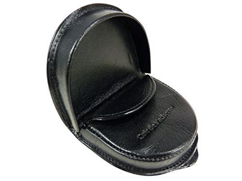 Porte Monnaie Cuvette pour Homme en Cuir de Vachette Noir