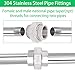 SWZHAI 1Pcs 304 Stainless Steel Union, 1