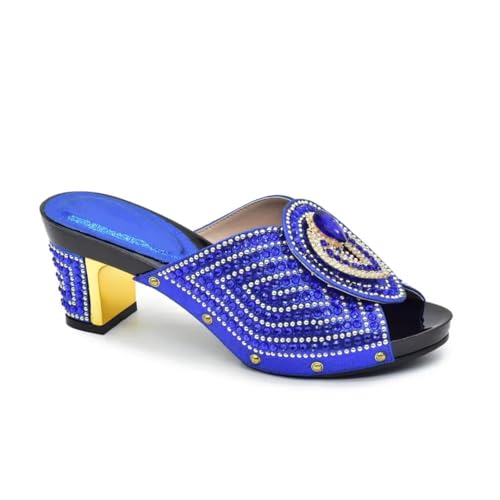 Women Italian Rhinestone Shoe and Bag Set Square Heel Slip-On Slingbacks Super High Heel Party Pumps4