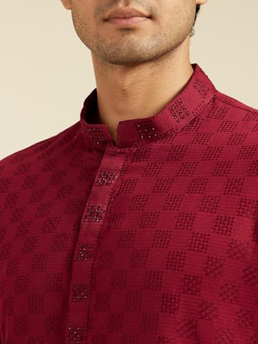 Image of DIWAS BY MANYAVAR Men's Cotton Textured Kurta (1pc)