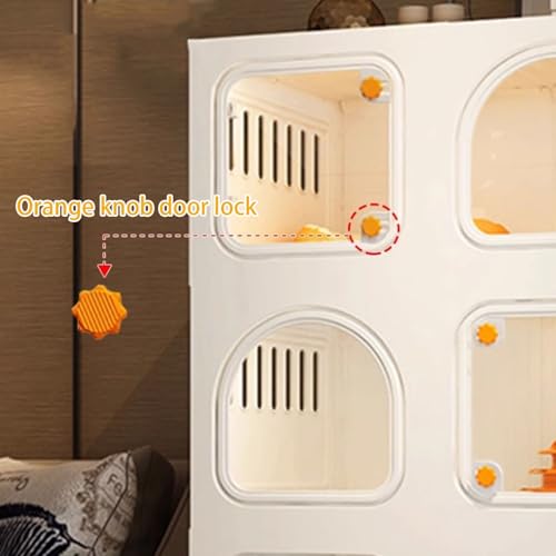 Cage pour chat avec bac à litière intégré et arbre à chat à 3 niveaux - 6