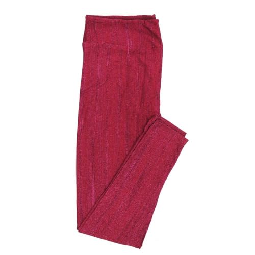 Lularoe Kids Sm-Med S/M Valentines Micro Strip Maroon Gray Kids Leggings fits Kids Sizes 2-6 1413-A