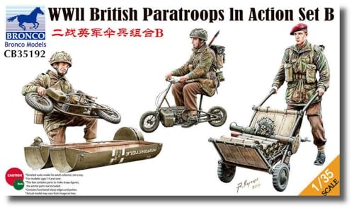 Parachutistes britanniques 1/35 figurines détaillées pour diorama Bronco