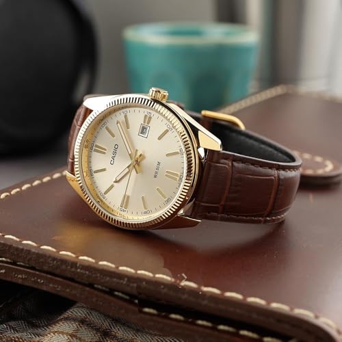 Image of Casio Enticer Men MTP-1302PGL-9AVEF Analog Gold Dial Men (A2396)