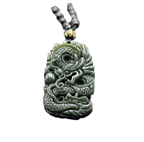 Collier en jade de Hetian véritable sculpté à la main, bijou d'exception - 2