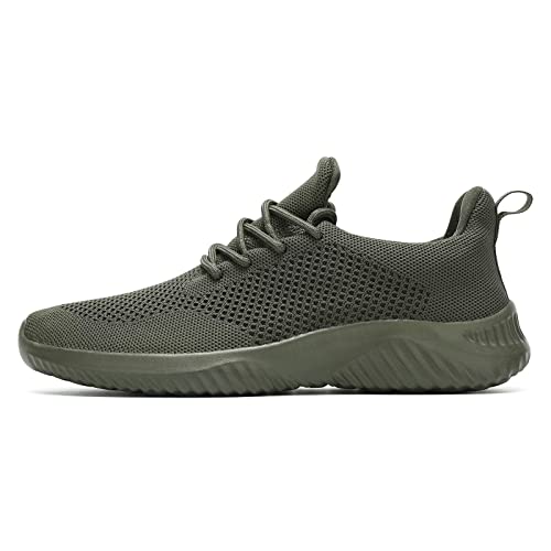 Image of Wrezatro Men's Slip on Walking Shoes Ultra Light Breathable Non Slip Running Shoes Casual Fashion Sneakers Mesh Workout Sports